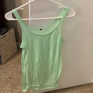 Mint green fitted tank